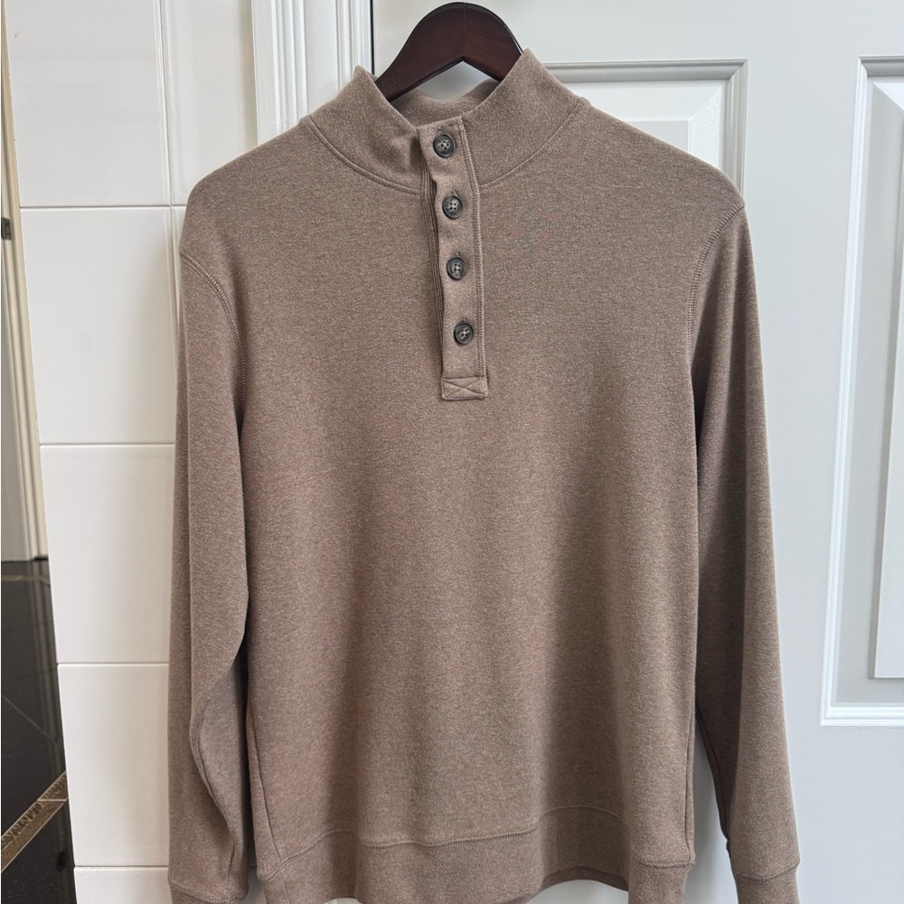 The Normal Brand Puremeso Buttown Popover Taupe Size Small